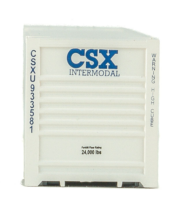 53' Singamas Corrugated-Side Container - Assembled -- CSX Transportation (white, blue)-5