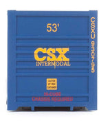 53' Singamas Corrugated-Side Container - Assembled -- CSX Intermodal (blue, yellow)-4