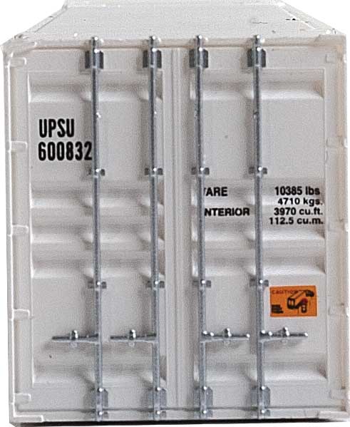 53' Singamas Corrugated-Side Container - Assembled -- United Parcel Service (UPSU Reporting Mark; gray, black, yellow)-3