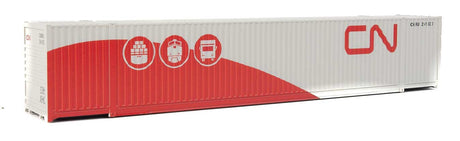53' Singamas Corrugated-Side Container - Assembled -- Canadian National (gray, red; Three Modes, Noodle Logo)-2