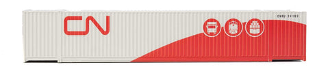 53' Singamas Corrugated-Side Container - Assembled -- Canadian National (gray, red; Three Modes, Noodle Logo)-3