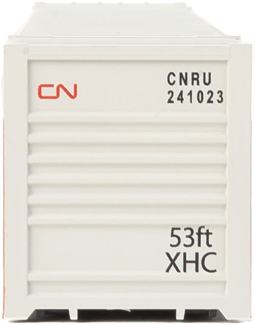 53' Singamas Corrugated-Side Container - Assembled -- Canadian National (gray, red; Three Modes, Noodle Logo)-5