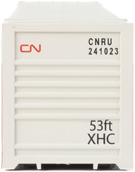 53' Singamas Corrugated-Side Container - Assembled -- Canadian National (gray, red; Three Modes, Noodle Logo)-5