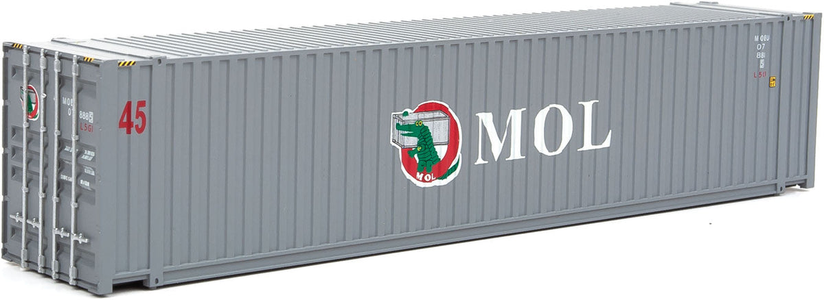 45' CIMC Container - Assembled -- Mitsui OSK (gray, white, red, green, Alligator Logo)-1