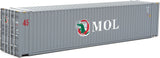45' CIMC Container - Assembled -- Mitsui OSK (gray, white, red, green, Alligator Logo)-1
