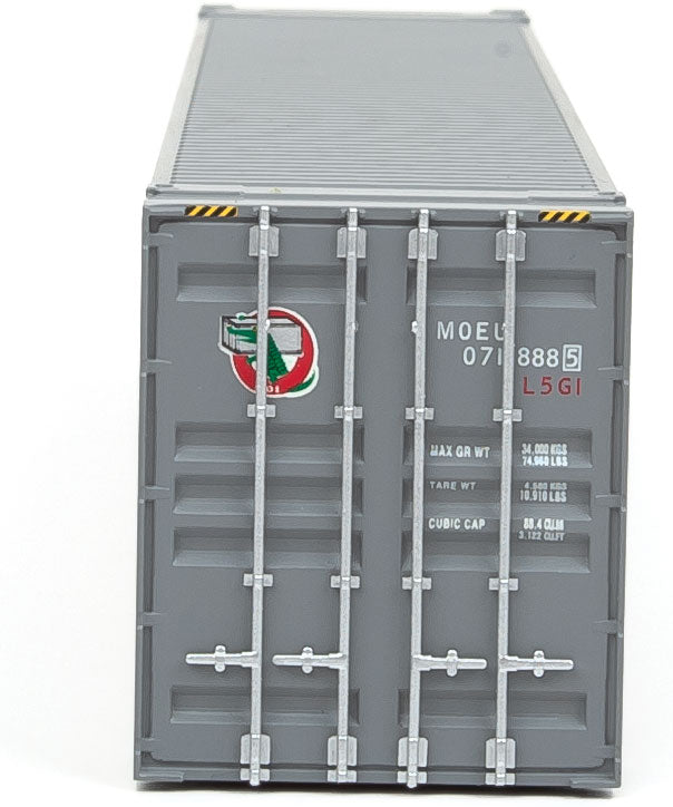 45' CIMC Container - Assembled -- Mitsui OSK (gray, white, red, green, Alligator Logo)-3