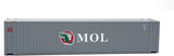 45' CIMC Container - Assembled -- Mitsui OSK (gray, white, red, green, Alligator Logo)-5