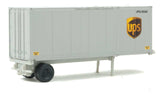 28' Container with Chassis 2-Pack - Assembled -- United Parcel Service (Modern Shield Logo; gray, brown, yellow)-3