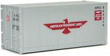 20' Smooth-Side Container - Ready to Run -- American President Lines (gray, red, white; Eagle Logo)-1