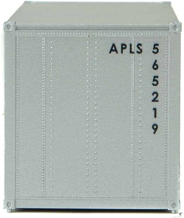 20' Smooth-Side Container - Ready to Run -- American President Lines (gray, red, white; Eagle Logo)-4