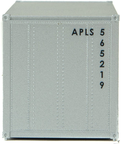 20' Smooth-Side Container - Ready to Run -- American President Lines (gray, red, white; Eagle Logo)-4