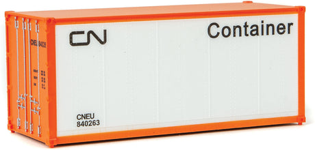 20' Smooth-Side Container - Ready to Run -- Canadian National (white, black; Noodle Logo)-1