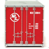 20' Smooth-Side Container - Ready to Run -- Manchester Liners (red, white)-3