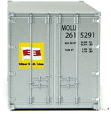 20' Smooth-Side Container - Ready to Run -- Mitsui OSK Lines (gray, Alligator Logo)-3