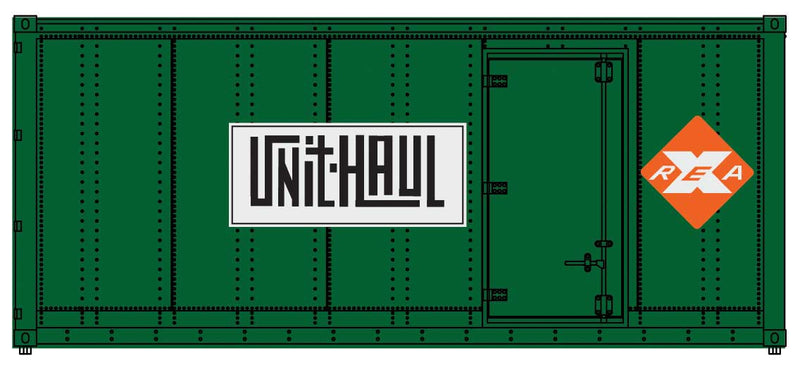 20' Smooth-Side Container -- Railway Express Agency (right-side and end doors)