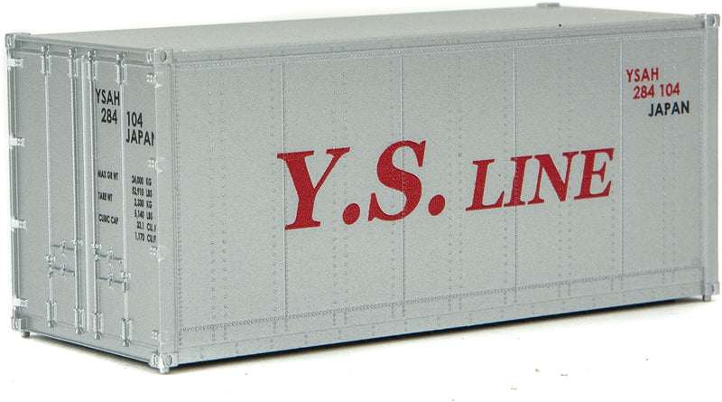 20' Smooth-Side Container - Ready to Run -- Y.S. Line (gray, red)-1