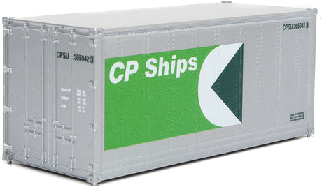 20' Smooth-Side Container - Ready to Run -- CP Ships (white, green)-1