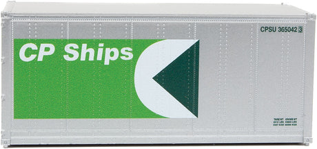 20' Smooth-Side Container - Ready to Run -- CP Ships (white, green)-5