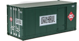 20' Smooth-Side Container with Right Side Door 2-Pack - Ready to Run -- Railway Express Agency #260095, 260097 (green, red; Unit Haul Logo)-2