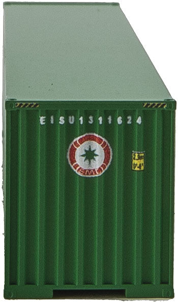 40' Hi Cube Ribbed Side Container - Assembled -- Evergreen-4