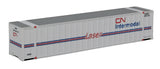 48' Ribbed Side Container - Assembled -- Canadian National (Laser Scheme; white, blue, red)-2