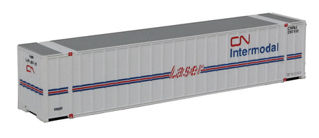 48' Ribbed Side Container - Assembled -- Canadian National (Laser Scheme; white, blue, red)-2