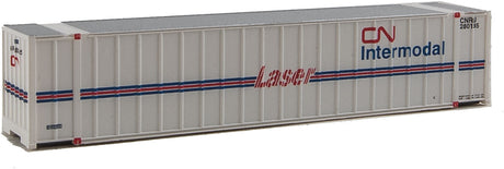 48' Ribbed Side Container - Assembled -- Canadian National (Laser Scheme; white, blue, red)-3