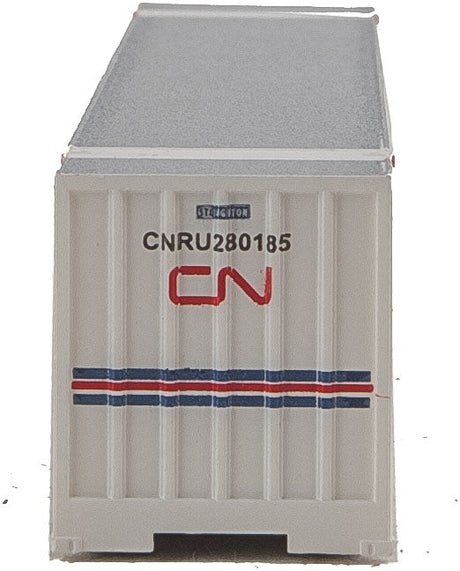 48' Ribbed Side Container - Assembled -- Canadian National (Laser Scheme; white, blue, red)-4