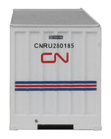 48' Ribbed Side Container - Assembled -- Canadian National (Laser Scheme; white, blue, red)-6