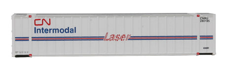 48' Ribbed Side Container - Assembled -- Canadian National (Laser Scheme; white, blue, red)-7