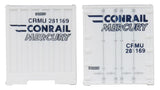 48' Ribbed Side Container - Assembled -- Conrail Mercury (white, blue, gray)-3