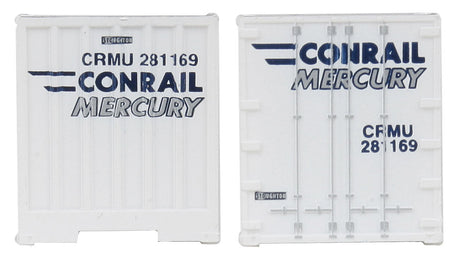 48' Ribbed Side Container - Assembled -- Conrail Mercury (white, blue, gray)-3