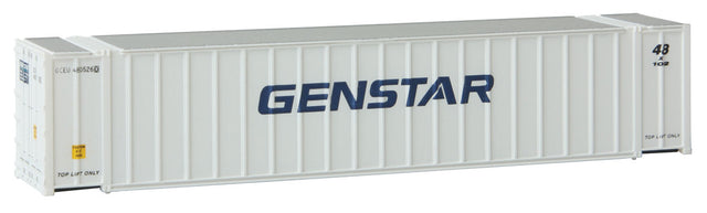 48' Ribbed Side Container - Assembled -- Genstar (white, blue)-1