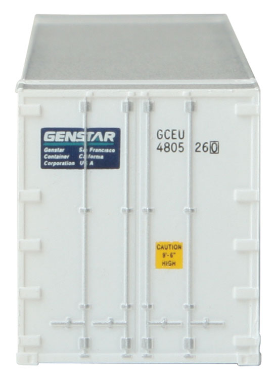 48' Ribbed Side Container - Assembled -- Genstar (white, blue)-3