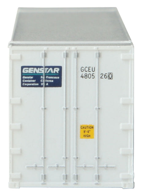 48' Ribbed Side Container - Assembled -- Genstar (white, blue)-3