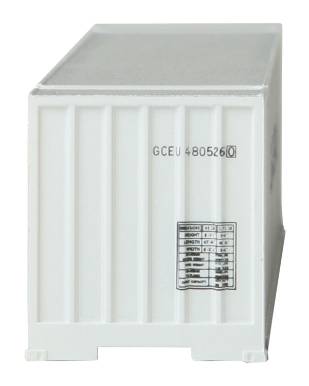 48' Ribbed Side Container - Assembled -- Genstar (white, blue)-4