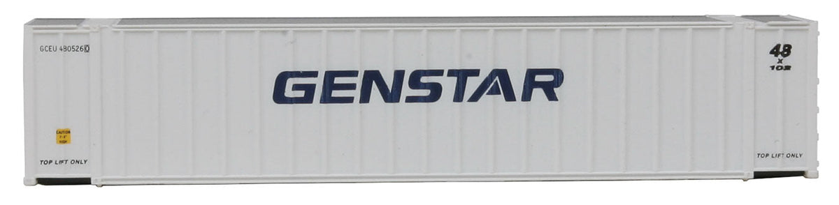 48' Ribbed Side Container - Assembled -- Genstar (white, blue)-7