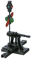 Hi-Lvl Switch Stand -- Sprung .190" Travel (Selectable End Fittings, Paintable Lantern & Targets)