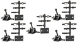 Operating Ground Throw -- Sprung .165" Travel with Selectable End Fittings #218 pkg(5)
