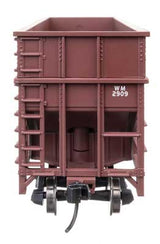 36' Wood Chip Hopper - Ready to Run -- Western Maryland #2909 (Boxcar Red)-4