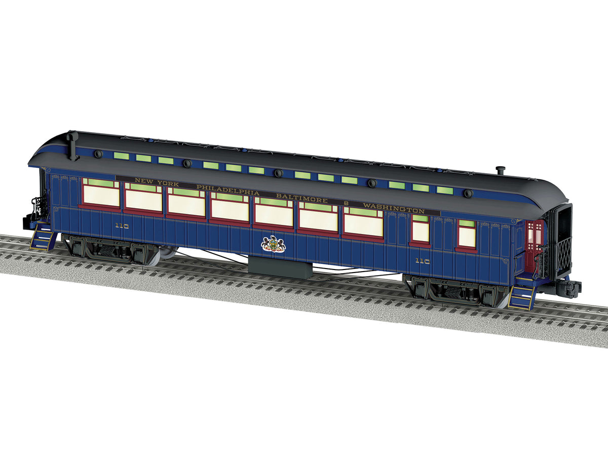 Wood Diner with StationSounds - 3-Rail - Ready to Run -- Royal Blue #110 (blue)-1