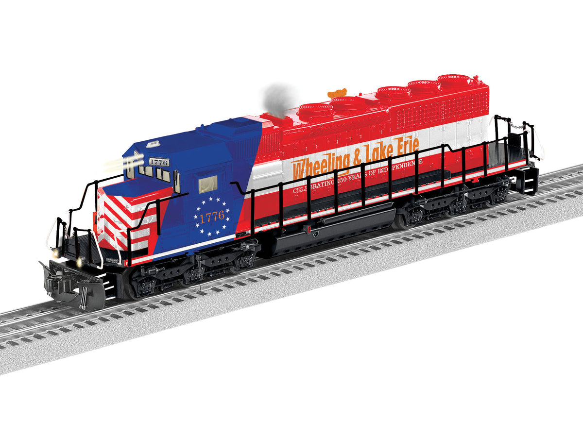 EMD SD40-2 - 3-Rail - Legacy Sound and Control -- Wheeling & Lake Erie #1776 (red, blue, white)-1