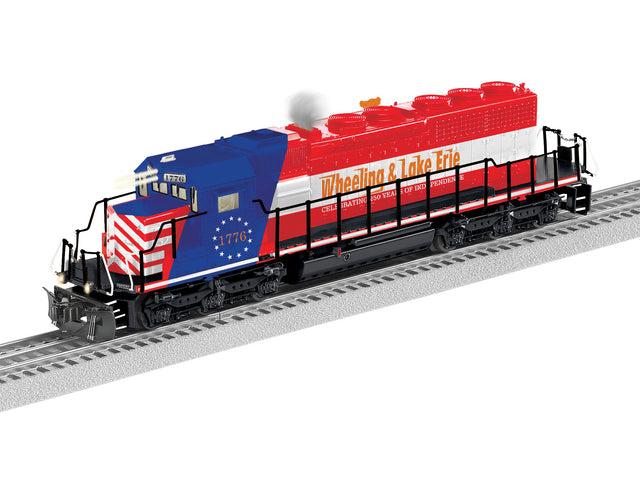 EMD SD40-2 - 3-Rail - Legacy Sound and Control -- Wheeling & Lake Erie #1776 (red, blue, white)-1
