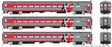 Comet Car 3-Pack - Ready to Run -- Ctrail Cab 2017+ 1505 Coaches 505, 516 (gray, red, black)-1