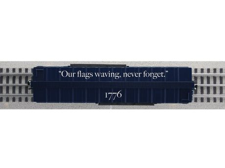 Steel Boxcar - 3-Rail - Ready to Run -- Betsy Ross (blue, white, red, Multicolor Graphics)-3