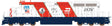 EMD SD40-2 - Standard DC -- Burlington Northern #1876 (Bicentennial, red, white, blue)-1