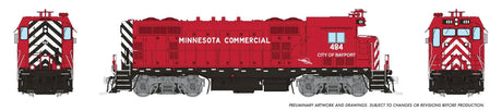 EMD CF7 Square Cab w/Ditch Lights - Standard DC -- Minnesota Commercial #484 (red, black, white)-1