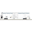 Trinity 64' Reefer - 3-Rail - Ready to Run - Master(R) -- Trinity Leasing TILX (Ex-BNSF, white, blue, green, Circle/Cross Logo)-1