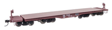 66' Heavy-Duty 4-Truck Flatcar - Ready to Run -- Norfolk & Western #70125