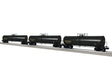 50' Tank Car 3-Pack - 3-Rail - Ready to Run -- Union Tank Car UTLX #58679, 58710, 58934 (black, yellow)-1